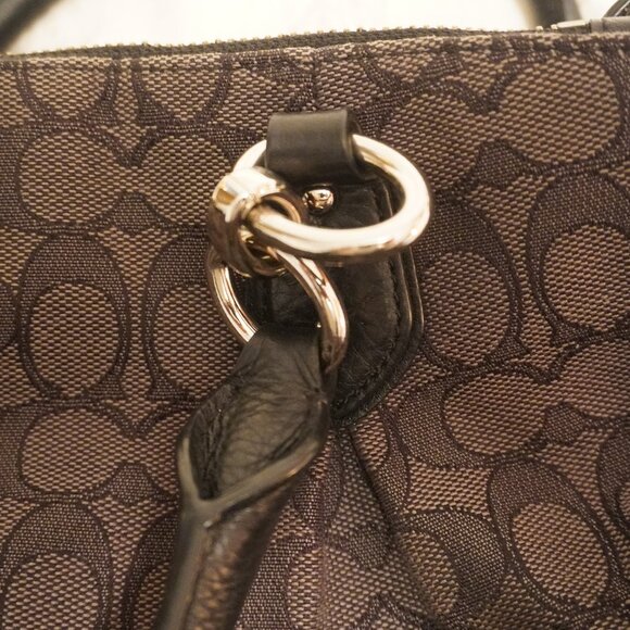 Black and Gray Coach Purse - Picture 10 of 16